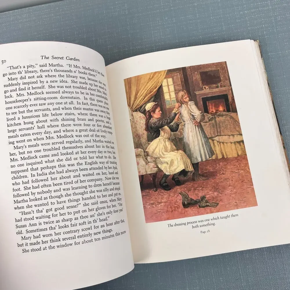 The Secret Garden Frances Hodgson Burnett Illustrated Hardcover Book Vintage